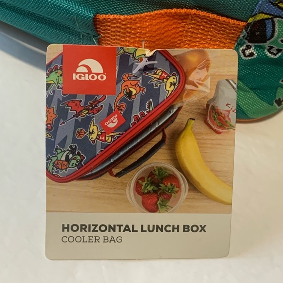 Igloo Insulated Cooler Bag Horizontal Dinosaur Graphic Teal NWT - Picture 6 of 12